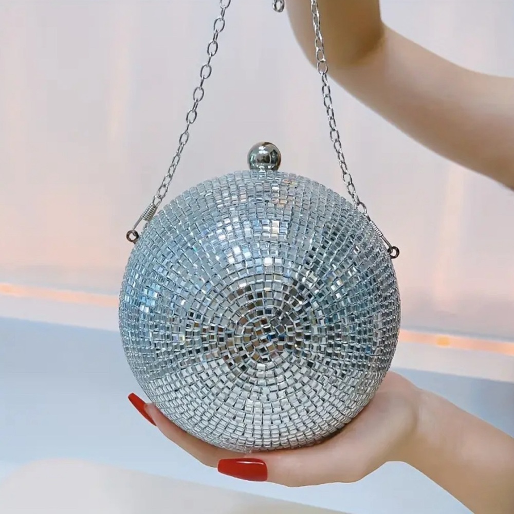 Luxury Glitter Round Clutch